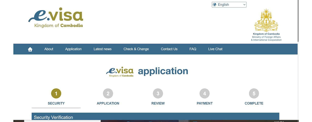 Cambodia Evisa Application Process