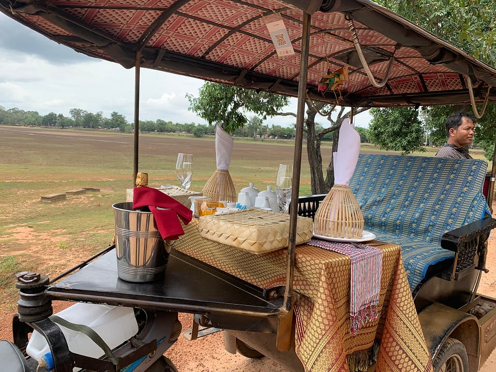 Special Catering on Tuk tuk in Angkor temple complex